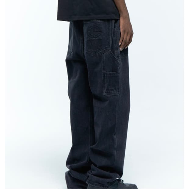 PLASTICPRODUCT Painter denim pants black