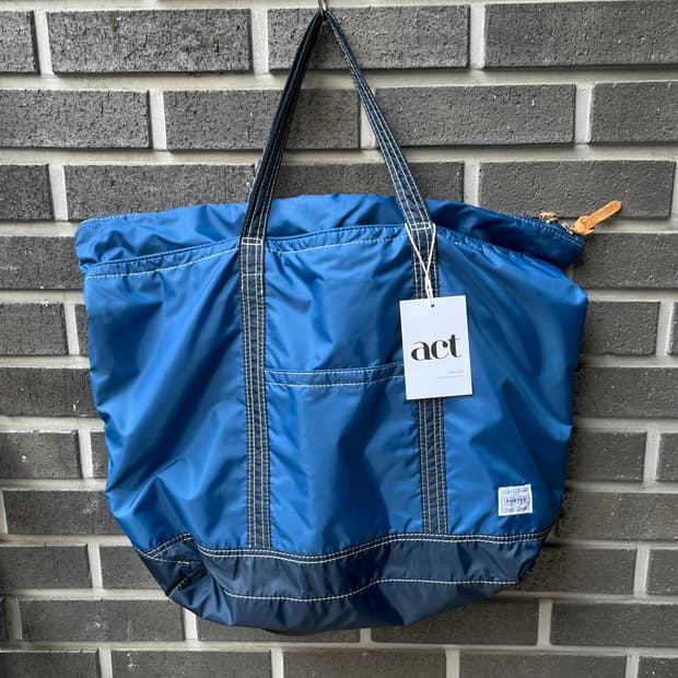 PORTER 포터 스티치 호보백 블루