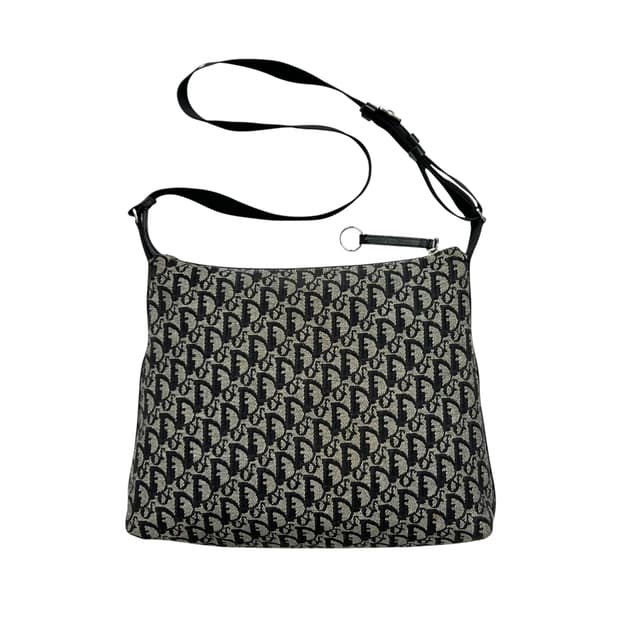 디올 블랙 오블리크 메신저백