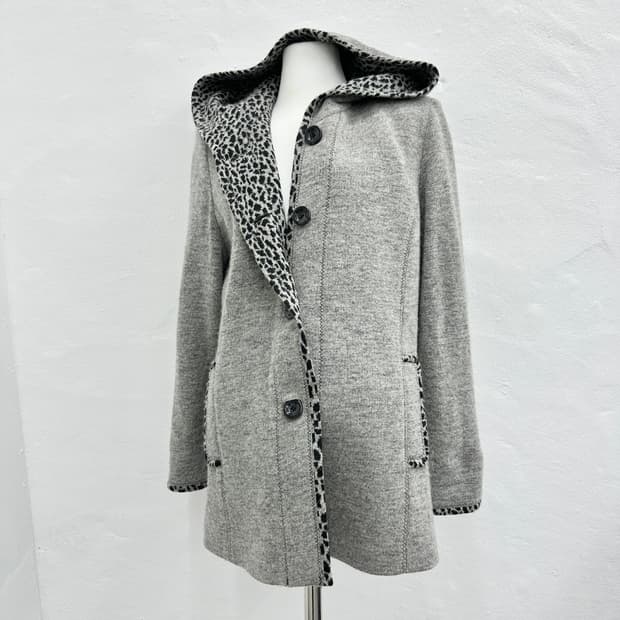 Vintage leopard knit jacket 