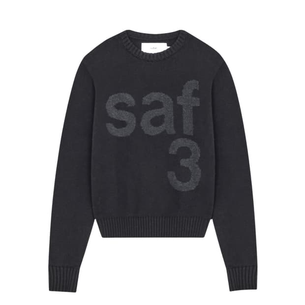 사파리스팟 우먼 1/2 베이직 사파리 니트 블랙