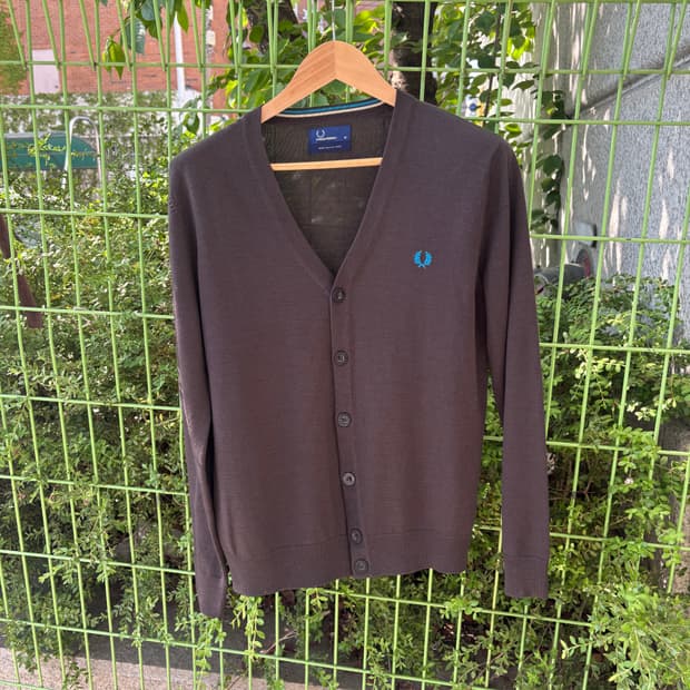 프레드페리 가디건 브라운