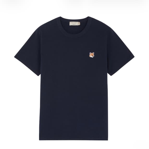 (M) 메종키츠네 폭스헤드 반팔 [네이비]