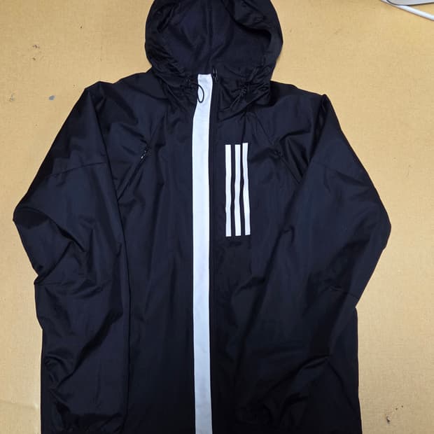 아디다스 후드 바람막이 자켓 블랙 XL
