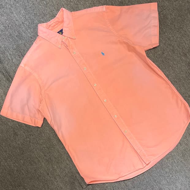 (L) POLO 폴로 랄프로렌 솔리드 반팔 셔츠