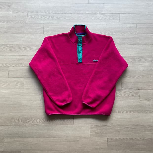90s 파타고니아 신칠라 핑크 틸 그린 rare 빈티지