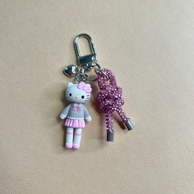 (5)미니피규어 🎀 Long Kitty Custom Keyring 🎀