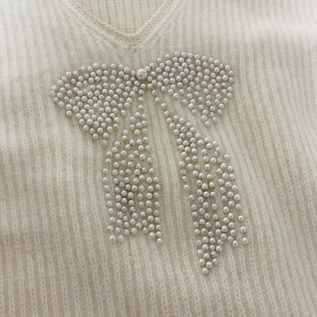 paserio 진주리본 뽀송 니트