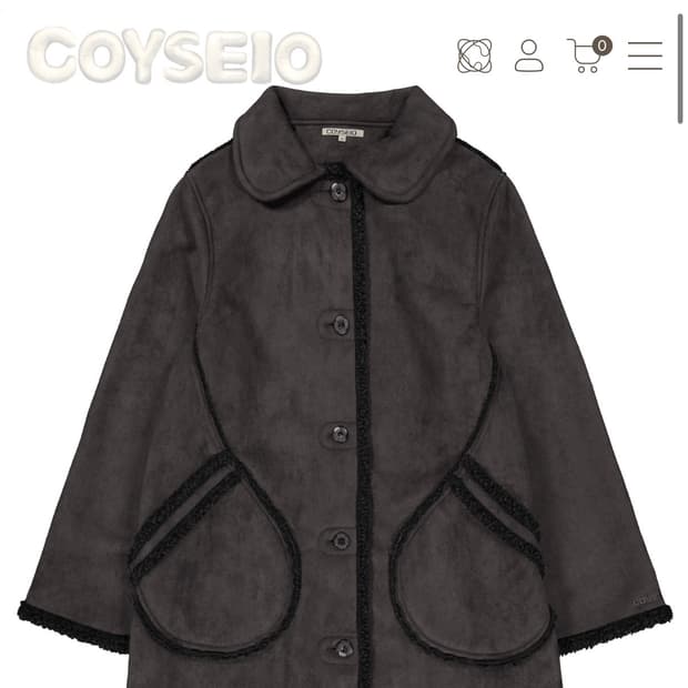 코이세이오 스웨이드 자켓 코트 챠콜