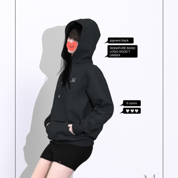 무센트 베이직 로고 후드 Free _ 여성