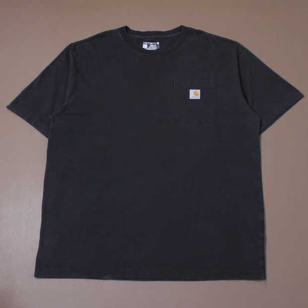 Carhartt 칼하트 원포켓 블랙 라운드 반팔 P401