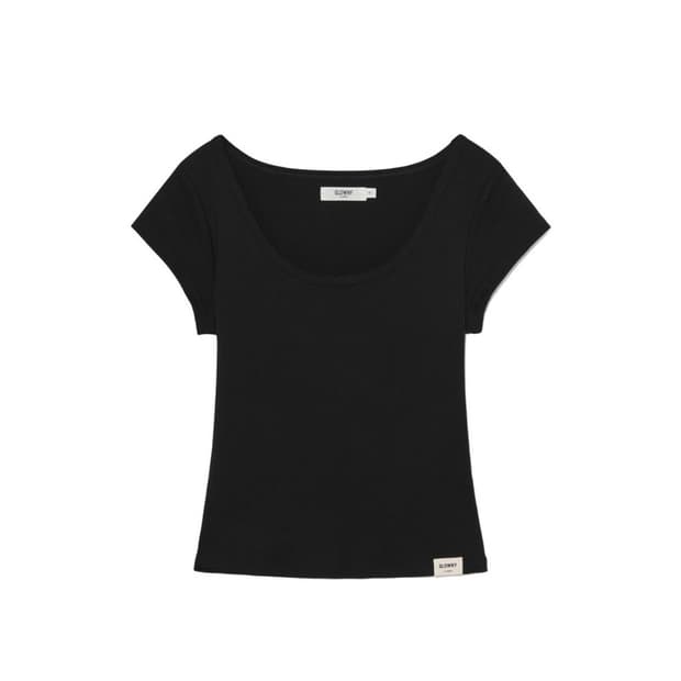 (새상품) 글로니 G DEEP SCOOP TEE 블랙