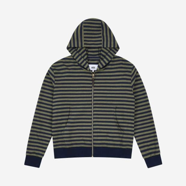 사파리스팟 스트라이프 후드집업