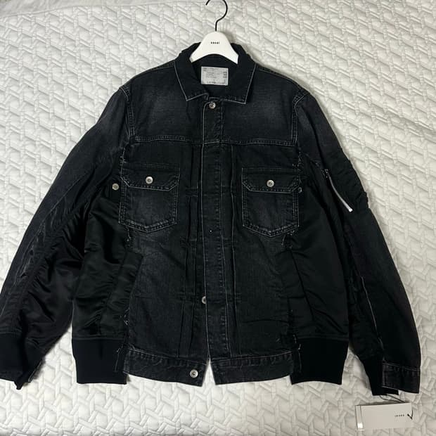 (4) 사카이 MA1 타입 2 데님 자켓 /Sacai
