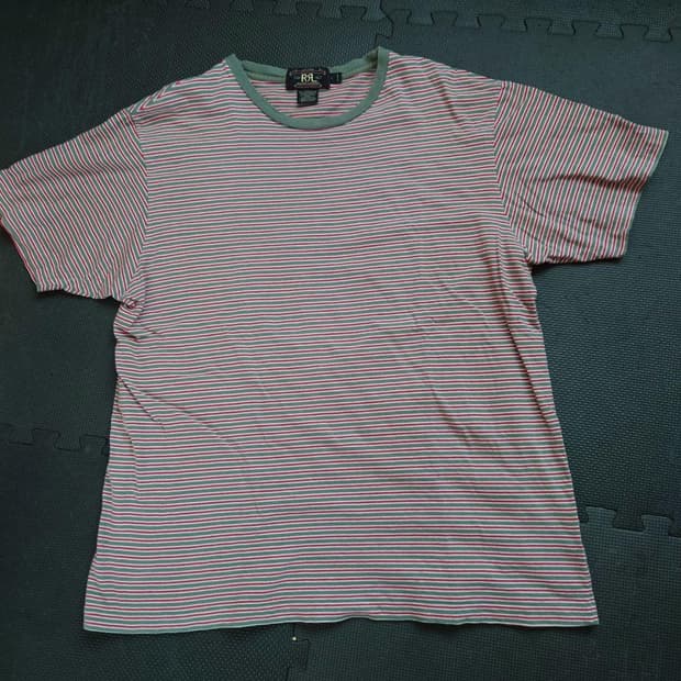 90s RRL 스트라이프 반팔티