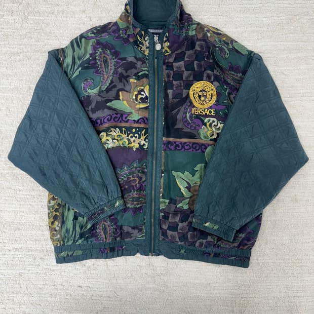 •90s Vintage 베르사체 진스 쿠튀르 자켓 – 메두사 로고