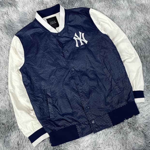 00s MLB 뉴욕 양키스 퍼포레이션 바시티 자켓