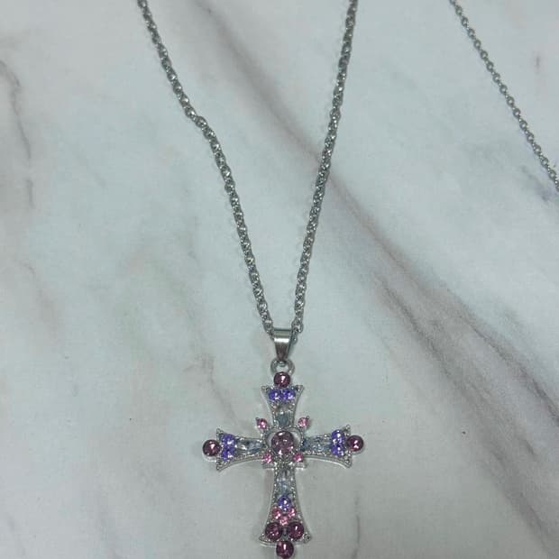 Y2k Cross pendant vintage necklace