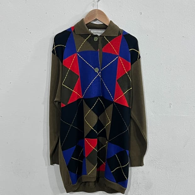 베르사체 아가일 롱슬리브 니트탑