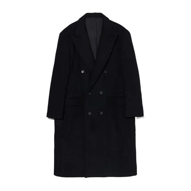 [2] 스테디에브리웨어 더블 브레스티드 코트 블랙