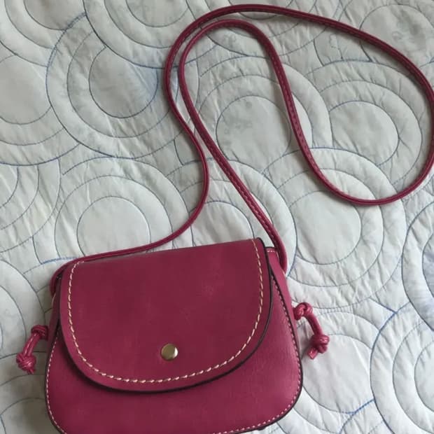 빈티지 핑크 미니 크로스백 