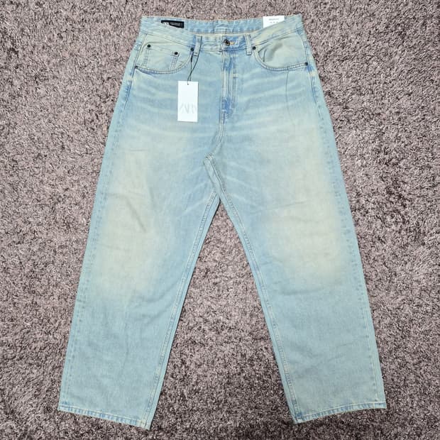 (새상품)자라 배기핏 데님팬츠