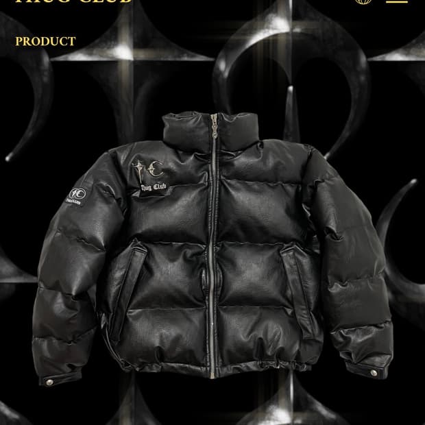 떠그 클럽 레더 패딩 1사이즈