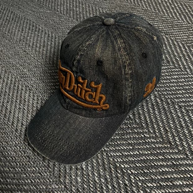 Von dutch y2k 자수 데님 볼캡  y 4561