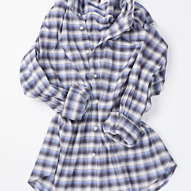 [46] 모마디자인 크링클 체크셔츠 그레이 momadesign