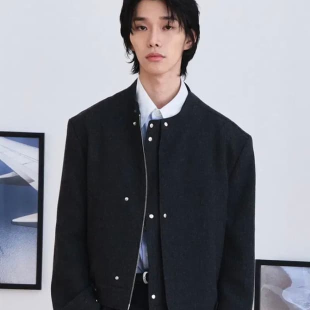 웨이비니스 레이서 자켓 차콜 (1)