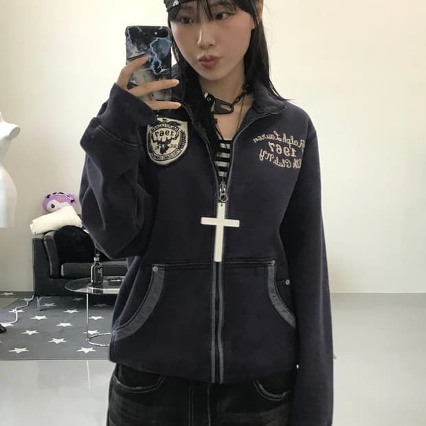 폴로 진스 퍼플 집업