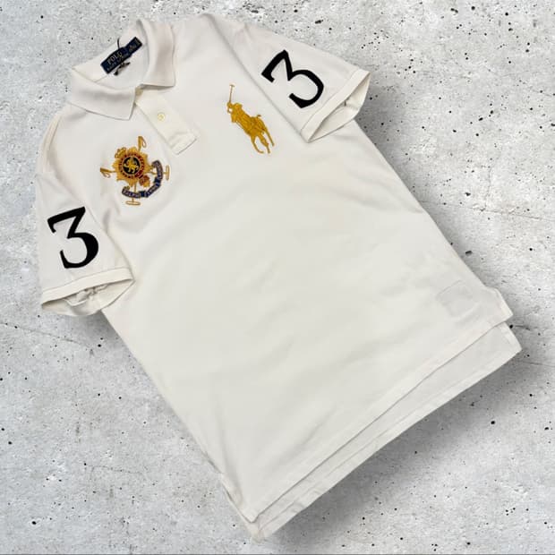 [M] 폴로 랄프로렌 치프키프 넘버3 반팔 카라티 화이트 C918