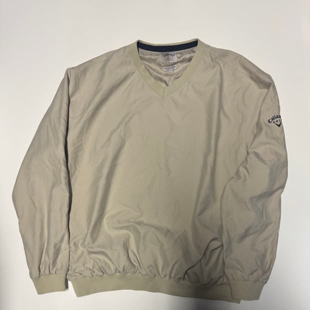 정품 캘러웨이 골프 빅사이즈 바람막이 브이넥 웜업 2XL