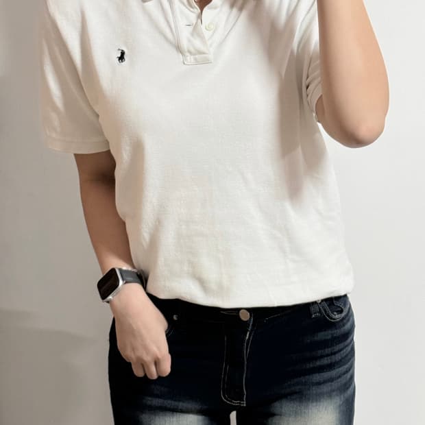 정품 폴로 랄프로렌 흰색카라티 XL