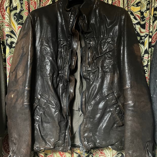 JP L) Backlash 이사무 타카야마 레더 자켓 백래쉬 백래시