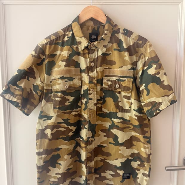 스투시 STUSSY 립스탑 카모셔츠 