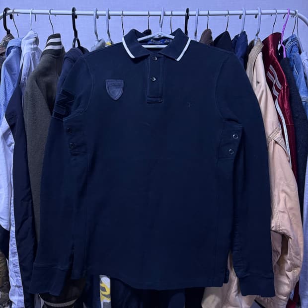 폴로 랄프로렌 패치 롱슬리브 검정 s