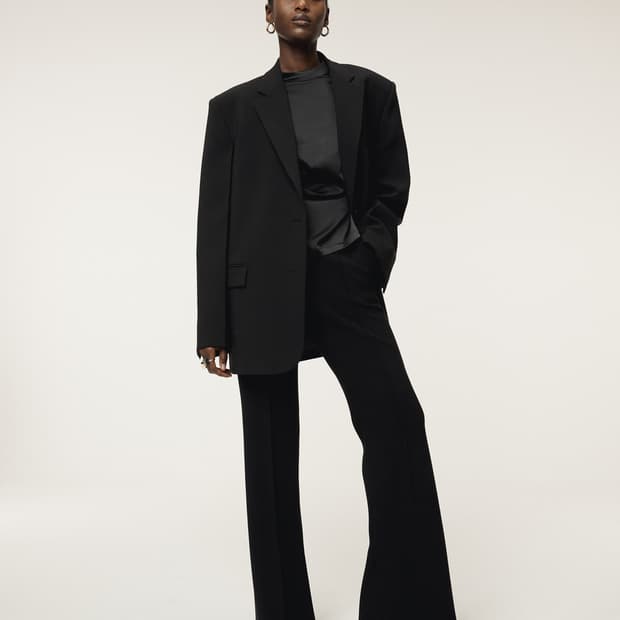 *해외출국으로 판매중단예정* 렉토 Recto 시그니처 플레어 팬츠 블랙