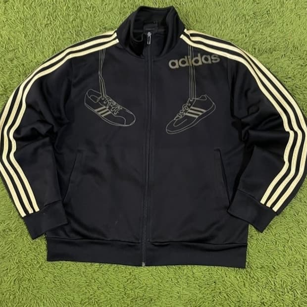아디다스 검골 블랙 트랙탑 져지집업 100/L