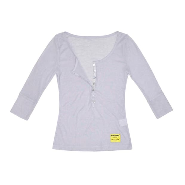 KAPOSHKA 3/4 sleeve tee light gray 슬리브티