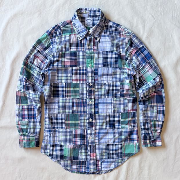 [S / 95] BB 오리지널 마드라스 패치워크 버튼다운 셔츠