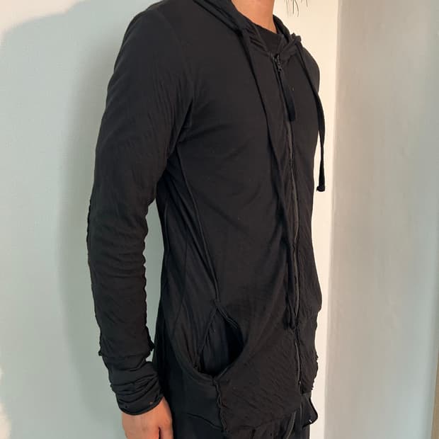 Thom krom distressed hoodie
