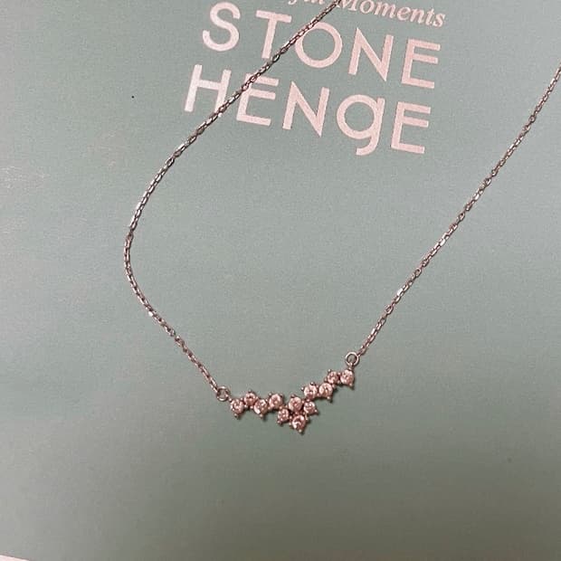 [정품]스톤헨지 큐빅 실버925 순은 목걸이 네크리스 눈꽃송이