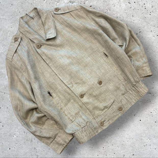 [L] 크리스찬디올 무슈 DIOR 베이지 린넨 봄버 자켓 D908