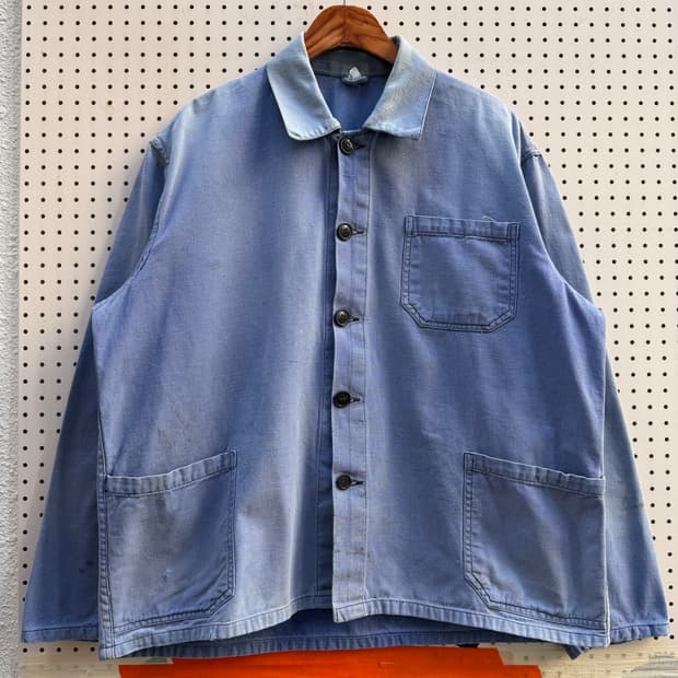 HARD FADED WASHED BLUE OLD 빈티지 프렌치워크자켓