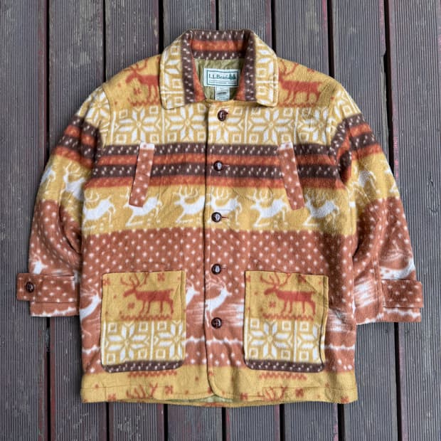 LLBean 패턴 울 자켓
