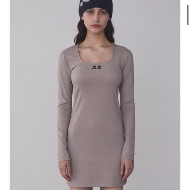 레스트앤레크레이션 RR SQUARE NECK MINI DRESS (BEI