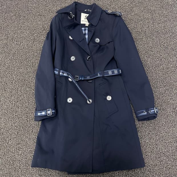 BURBERRY 버버리 여성 트렌치 코트 네이비 S