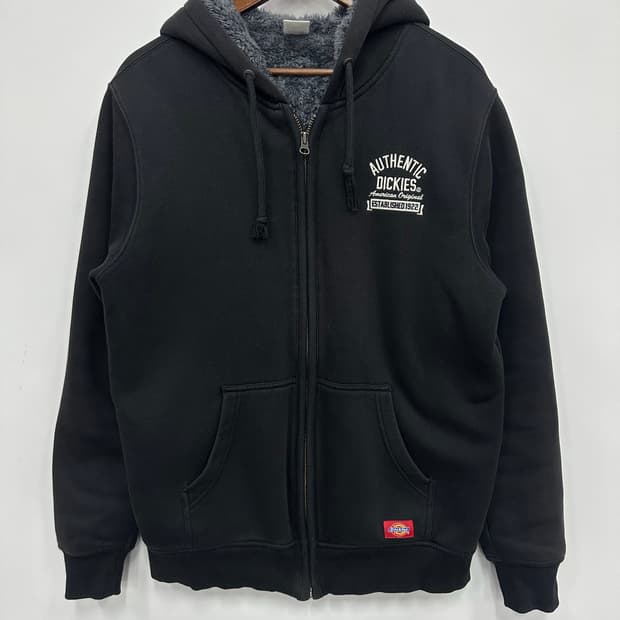 디키즈 블랙 털후집