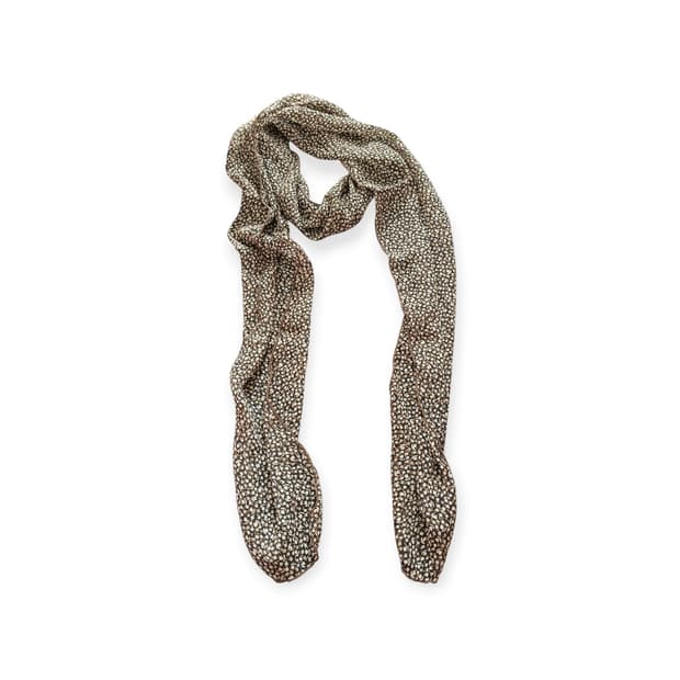 모리걸 잔꽃무늬 브라운 스카프 